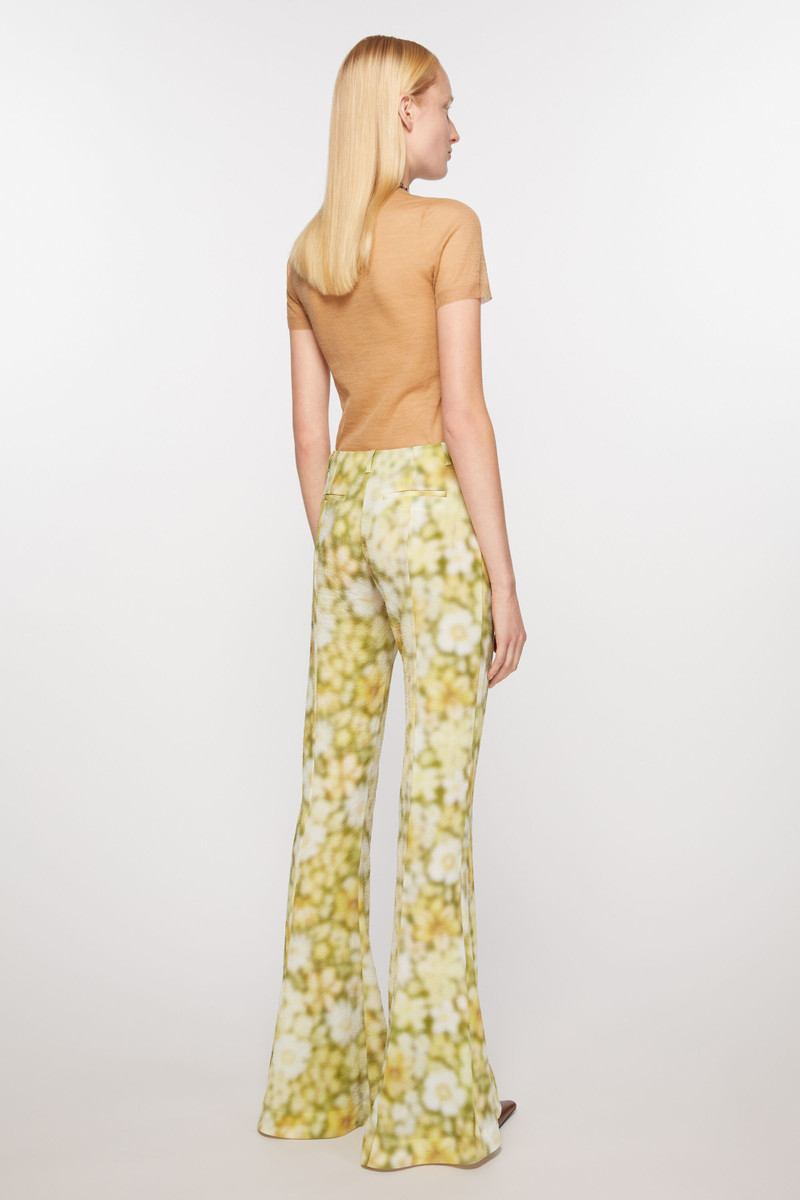 Fluid print trousers - Green multi 4