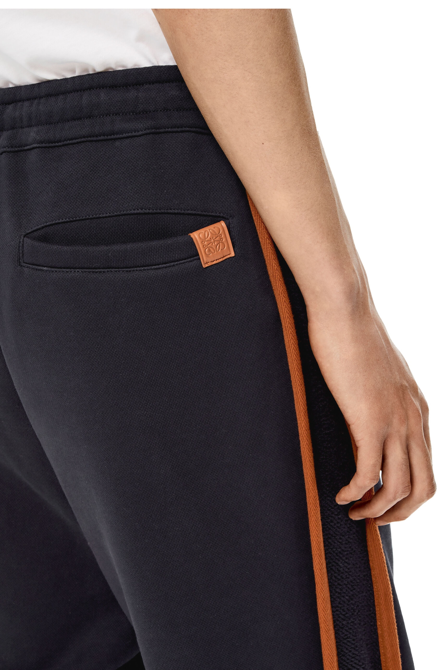 Side band jogging trousers in cotton - 5