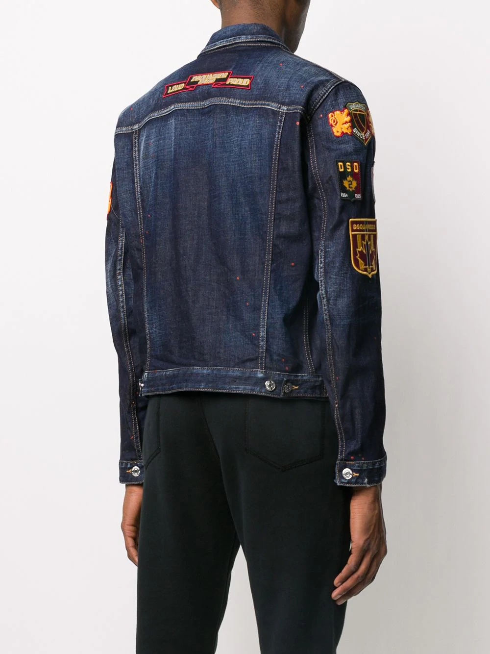 multiple-patch denim jacket - 4