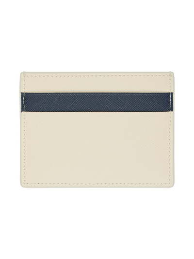 Marni Off-White & Navy Saffiano Leather Card Holder outlook