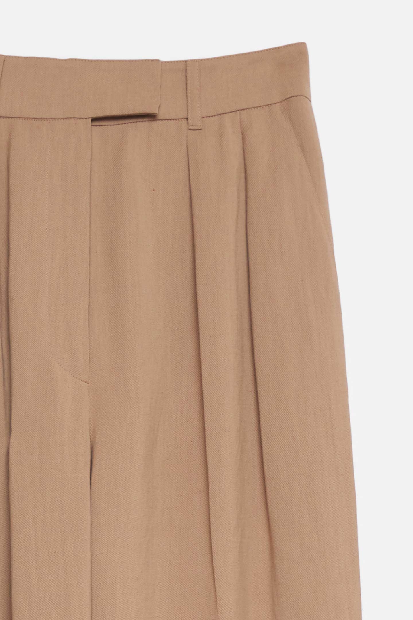 WIDE LEG PLEATED TROUSER - 4