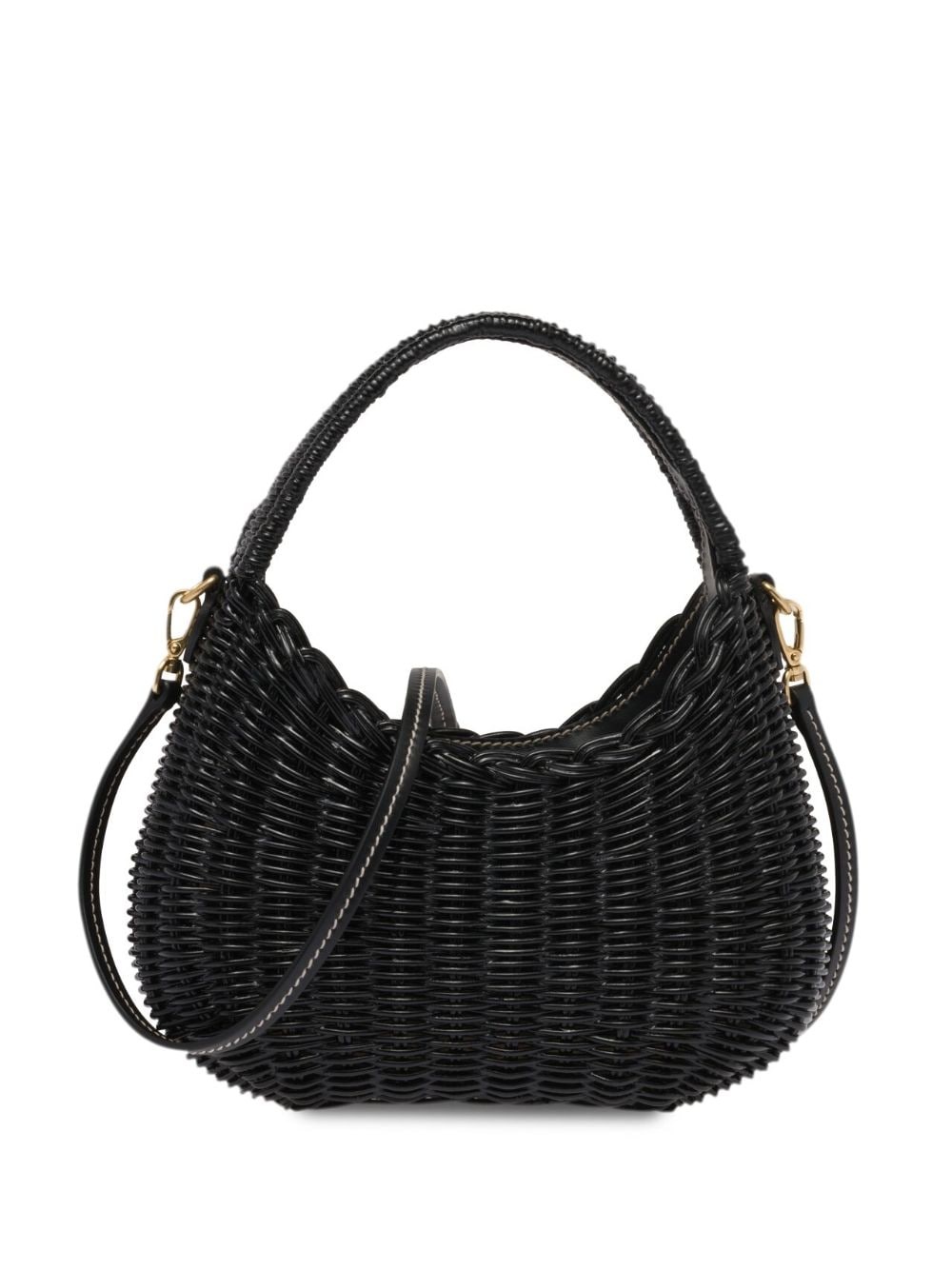 Miu Wander wicker shoulder bag - 4