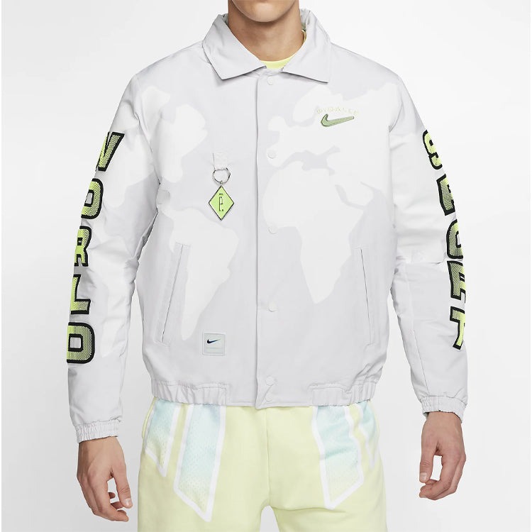 Men's Nike x Pigalle Story Crossover Logo Pattern Sports Gray Jacket CI9955-078 - 3