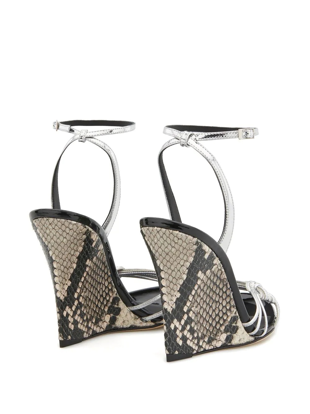 Ylenia python-print wedge sandals - 3