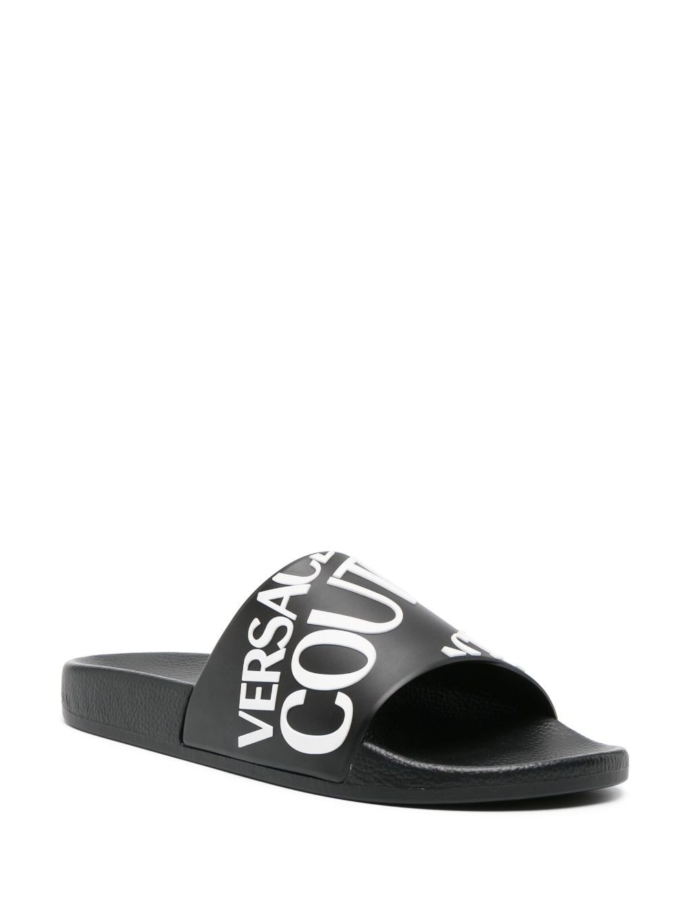 logo-print slip-on slides - 2