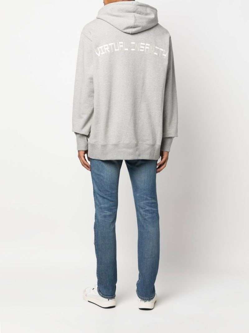 Junya Watanabe MAN embroidered-motif cotton hoodie outlook