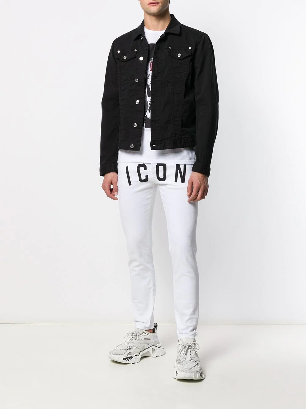 ICON logo tapered jeans - 2