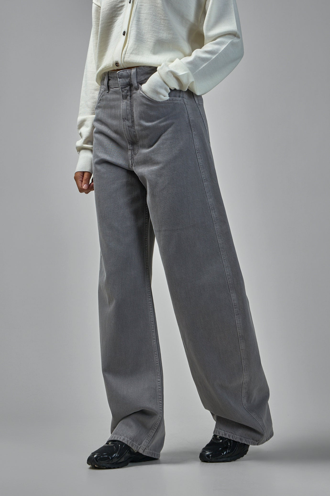 High Waisted Curved Pants - 4