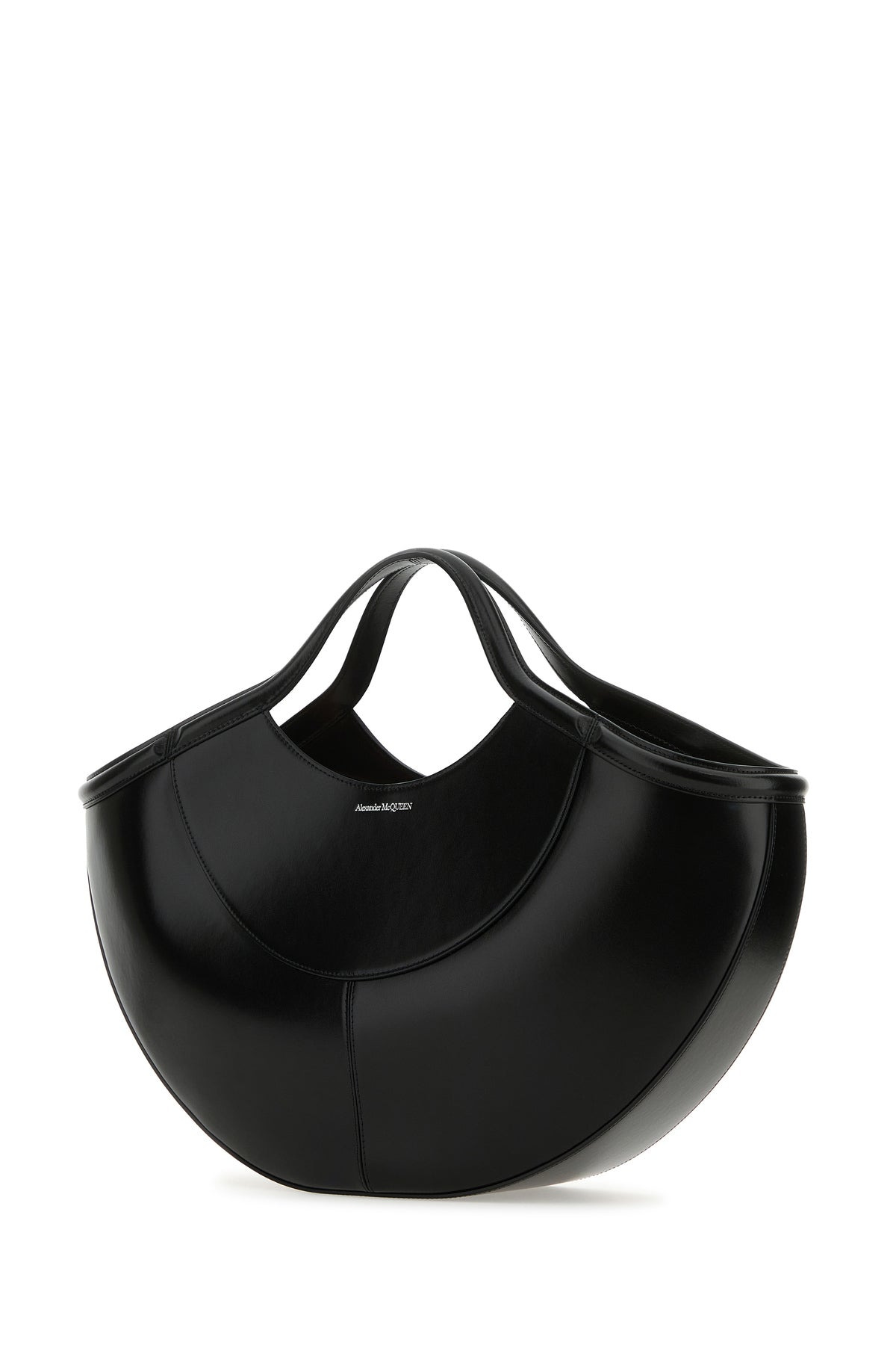 Black leather shopping bag - 2