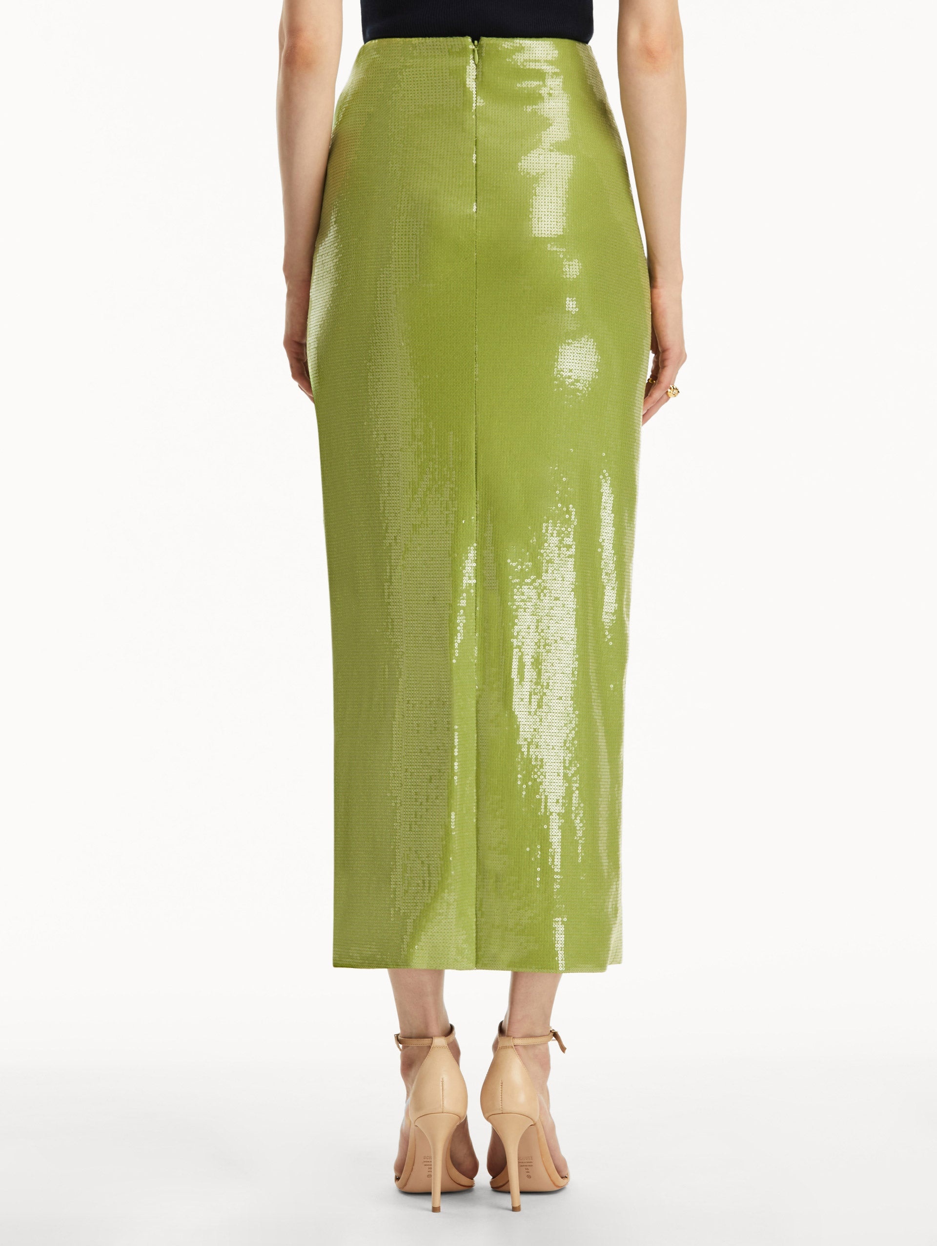 SEQUIN JERSEY PENCIL SKIRT - 3