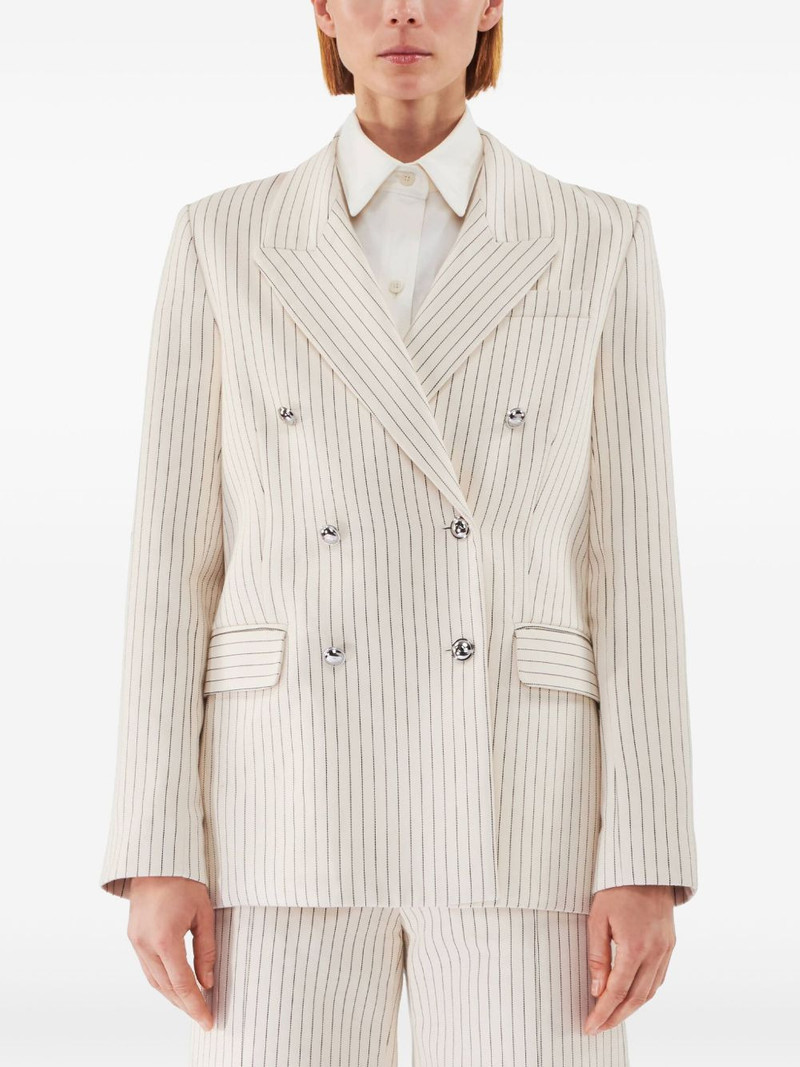 ADAM LIPPES pinstriped twill blazer outlook