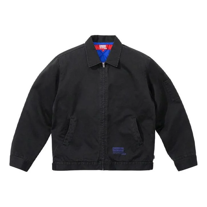 대 x JUNYA WATANABE COMME des GARONS 남자 인쇄 작업 재킷 '블랙 네이비' SUP-FW21-284 - 1