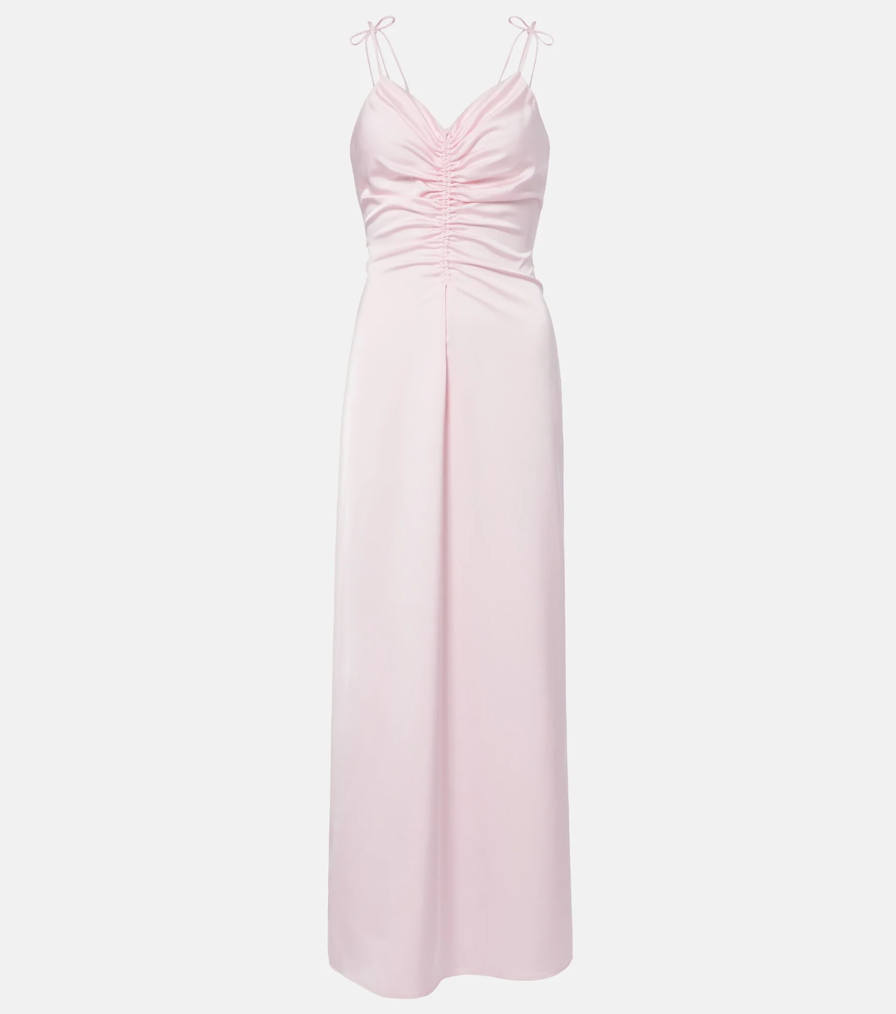 Ruched satin maxi dress - 1