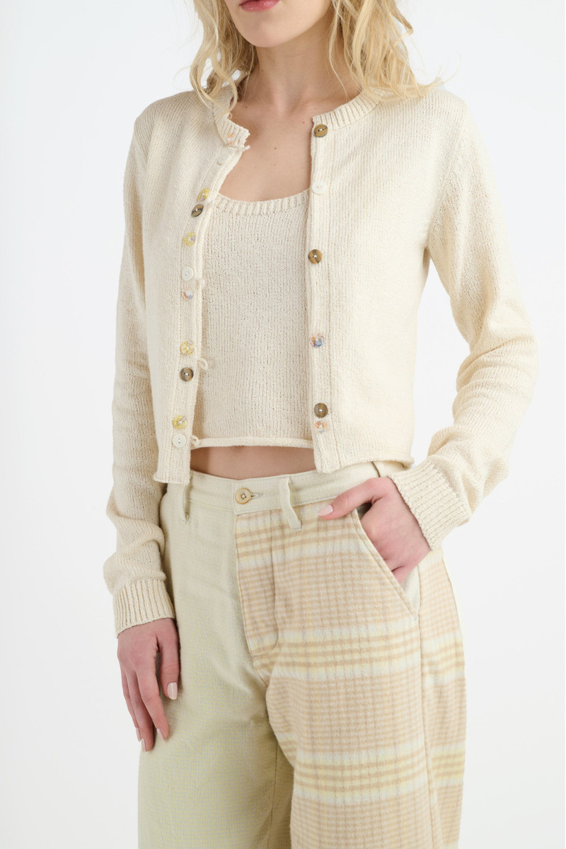 NORA LITE CREW CARDIGAN 3