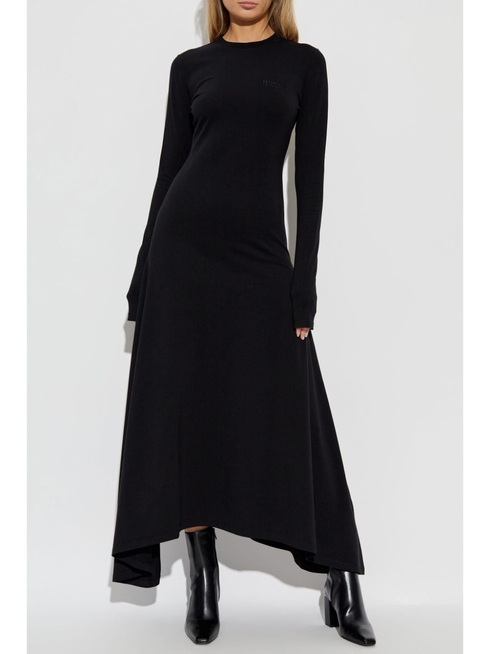 logo-embroidered maxi dress - 3