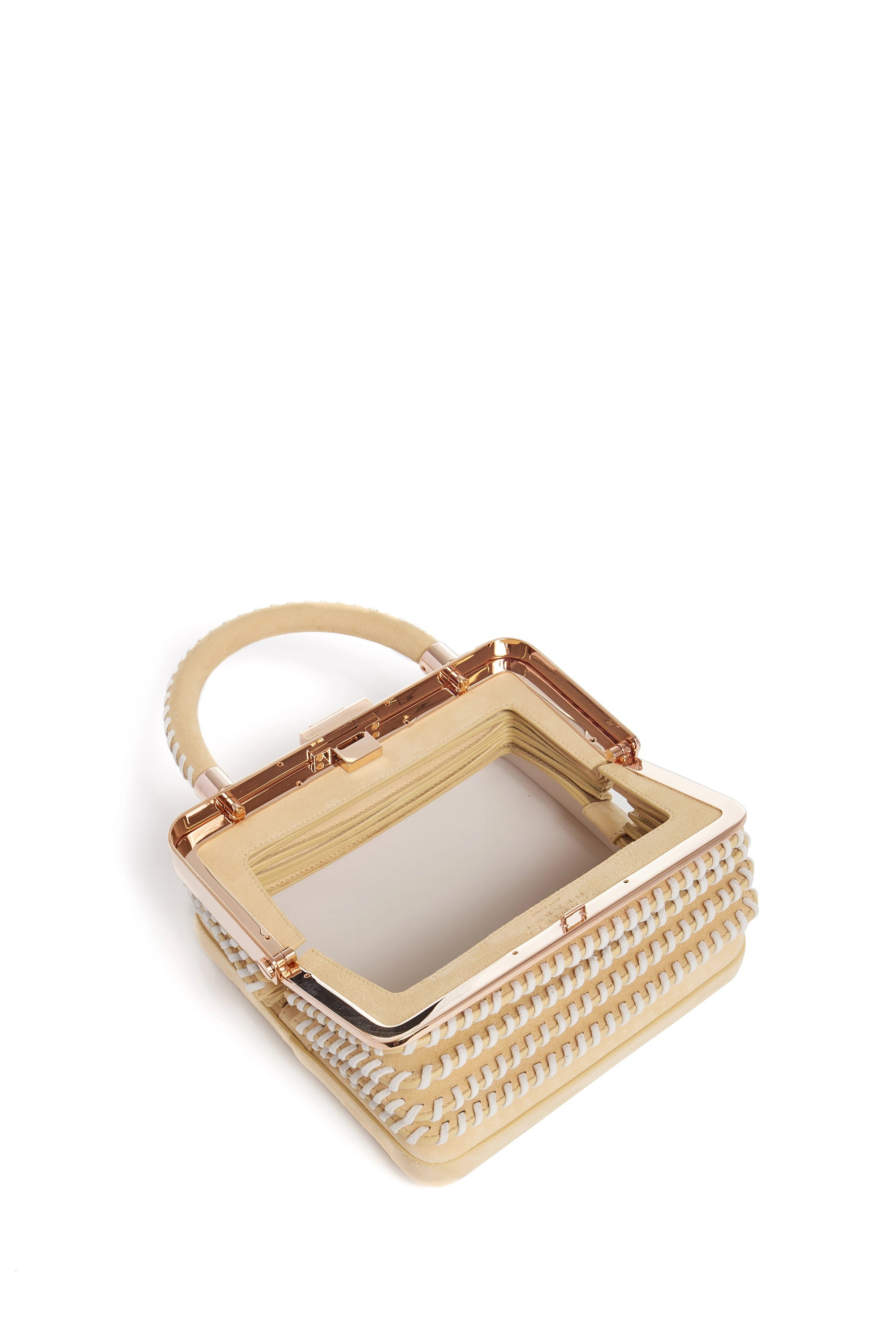 Whipstitch Diana Bag in Nude Suede 4
