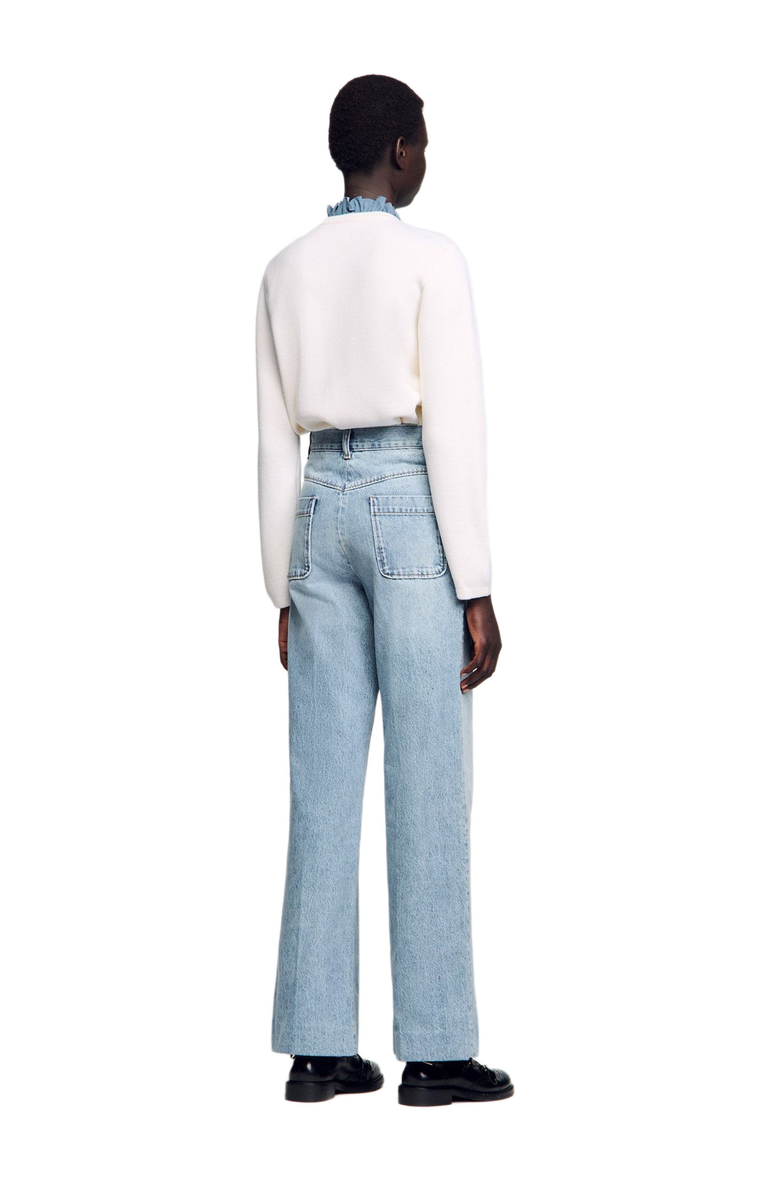SANDRO Wide-leg jeans in Blue Jean at Nordstrom - 2