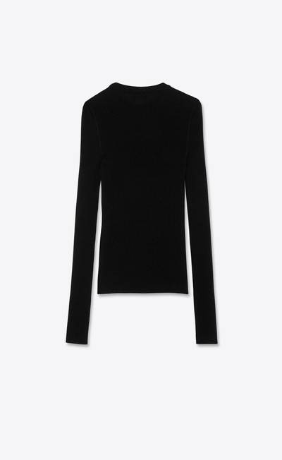 SAINT LAURENT ribbed sweater in cashmere, wool and silk outlook