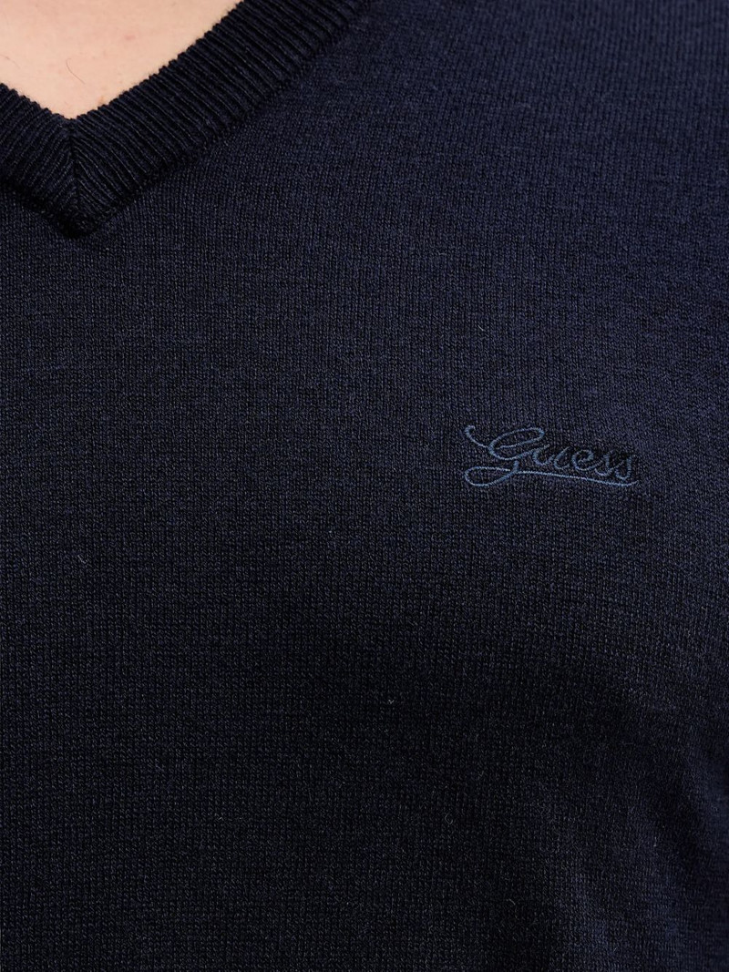 Daren logo-embroidered V-neck sweater 5