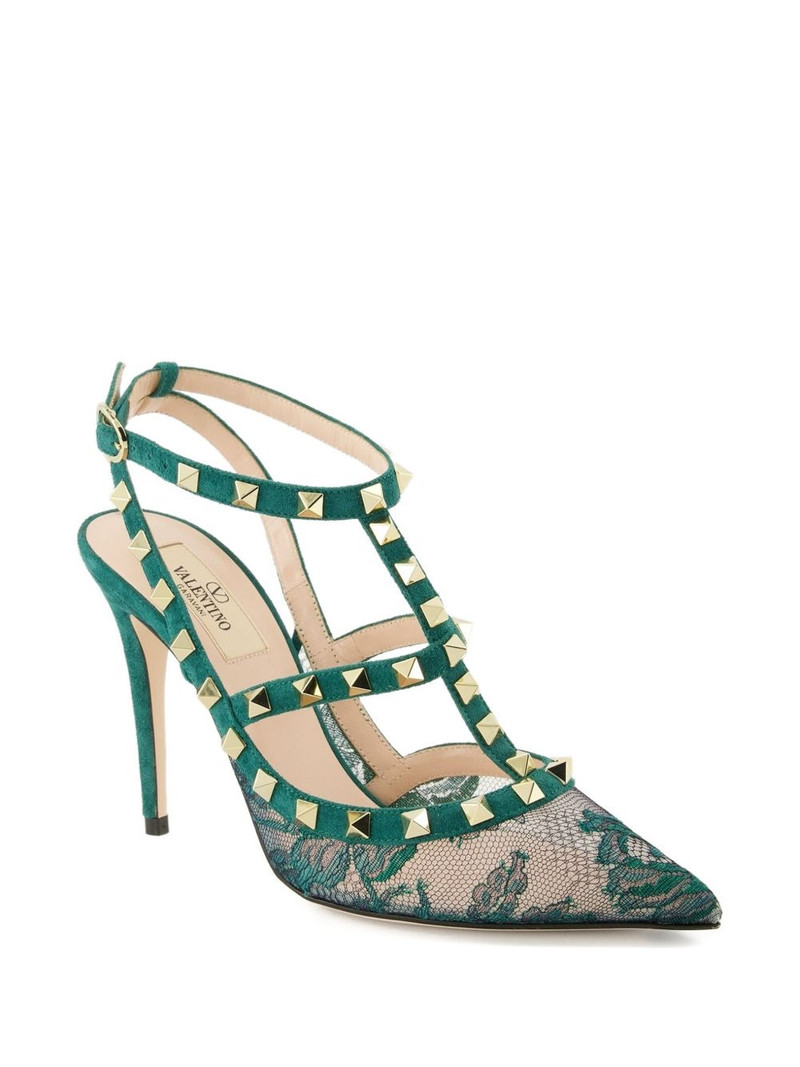 Valentino 10mm rockstud lace court pumps outlook