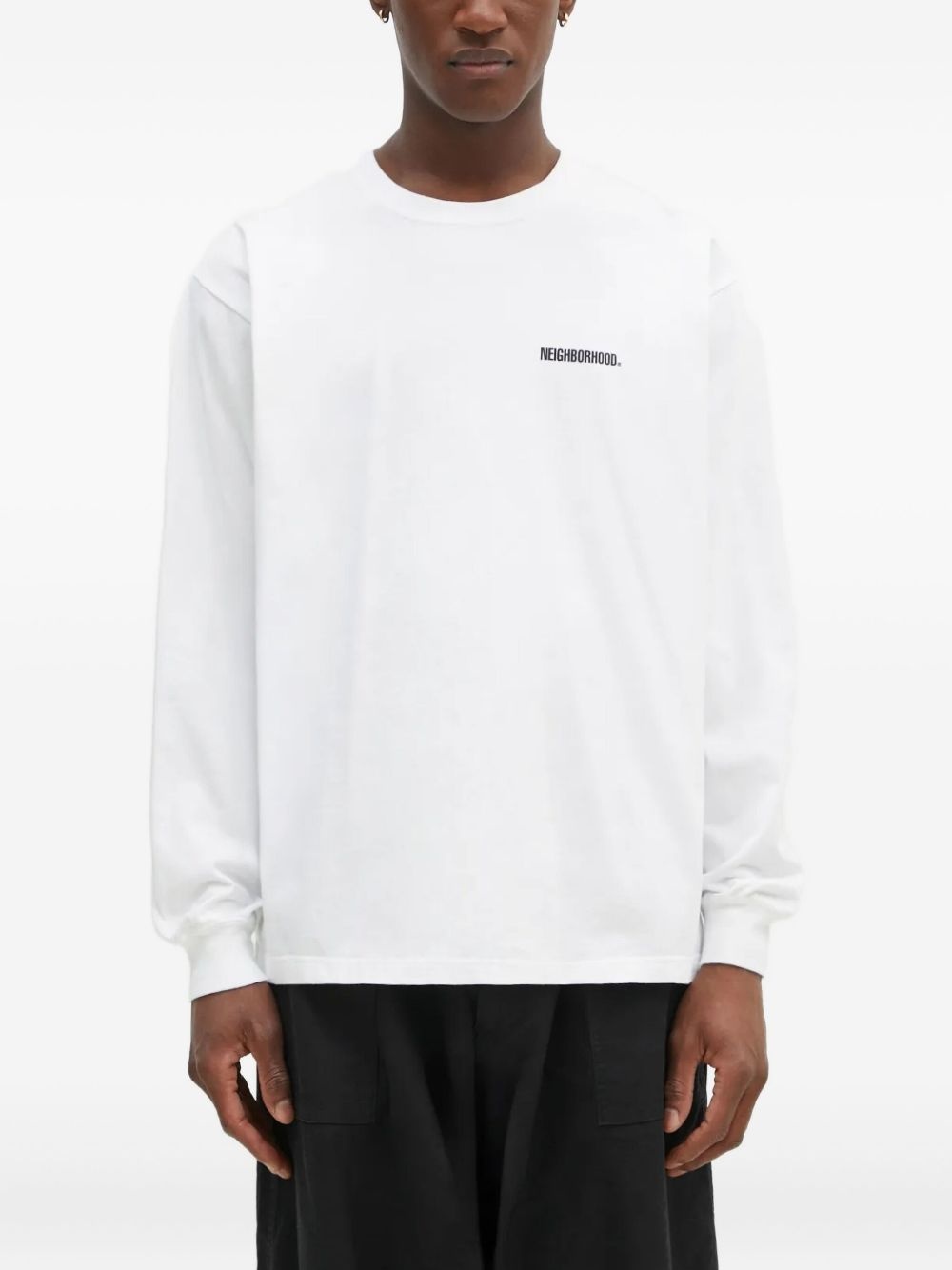 logo-print long-sleeve T-shirt - 1