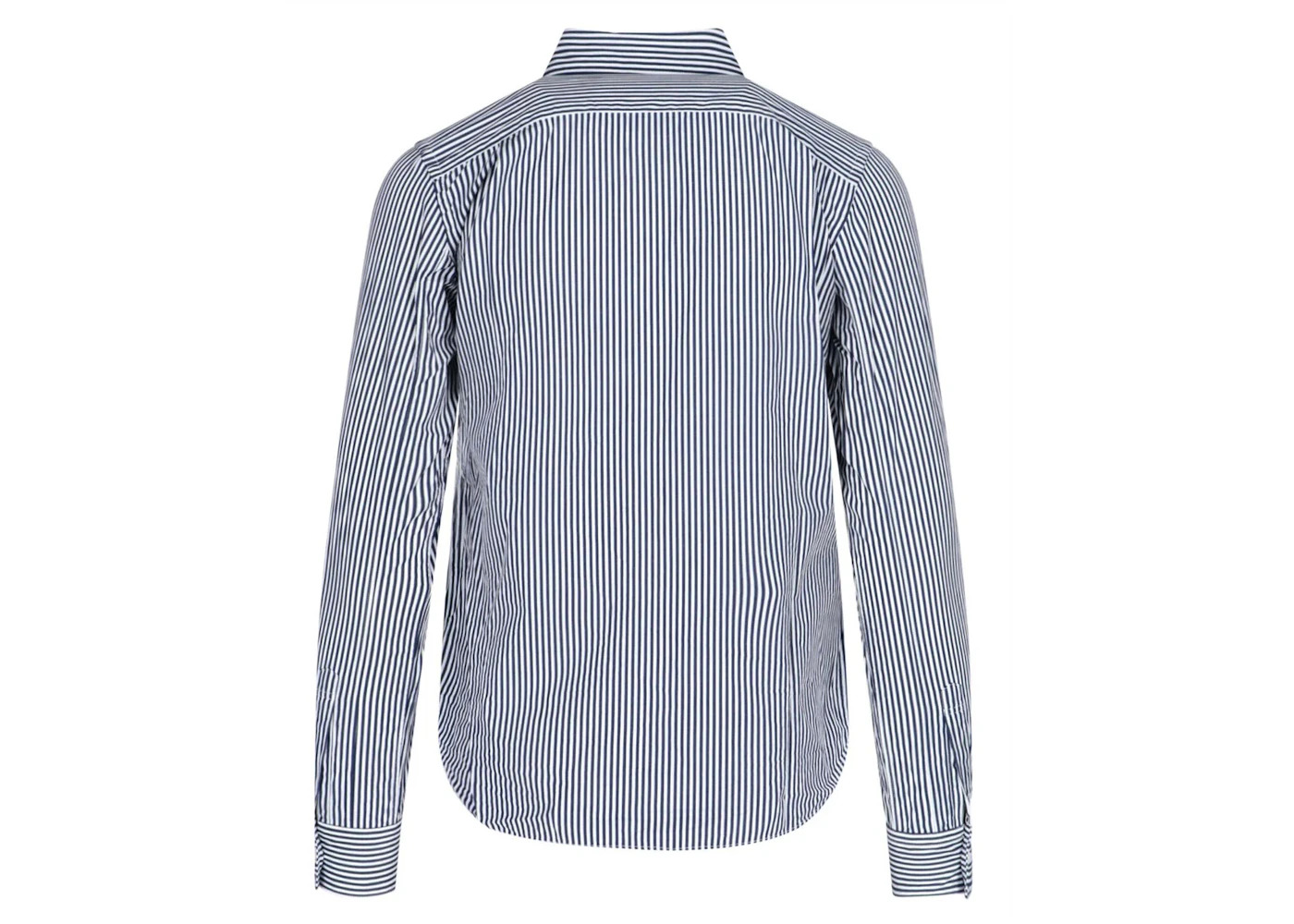 Comme des Garcons PLAY Women's Stripe Embroidered Heart Shirt Blue/White - 2
