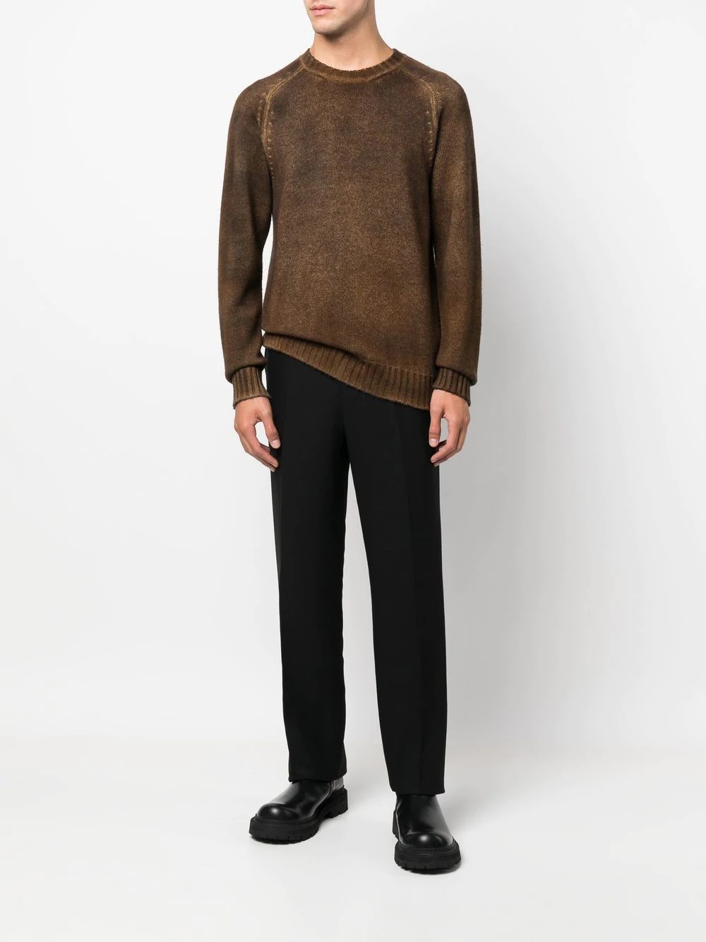 wool-cashmere crew-neck jumper - 2