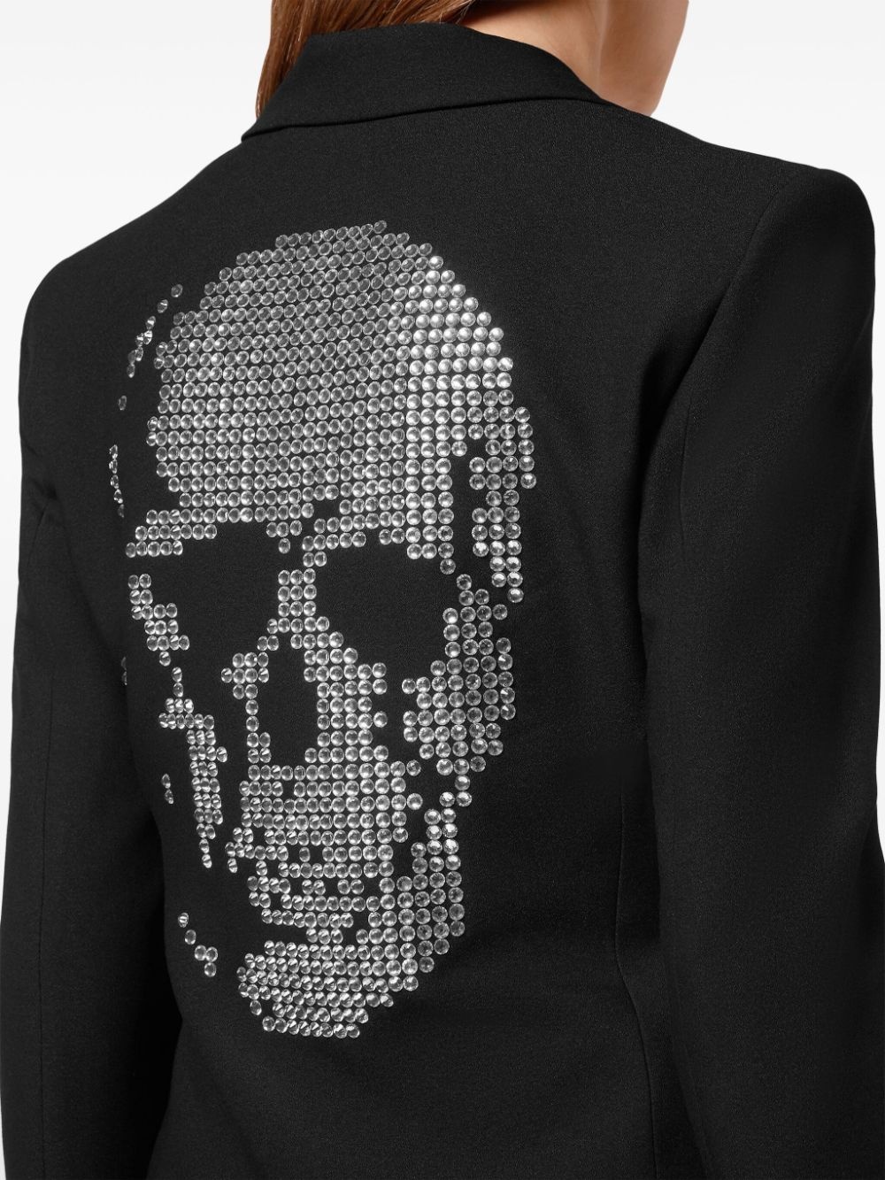 skull-embellished single-breasted blazer - 9