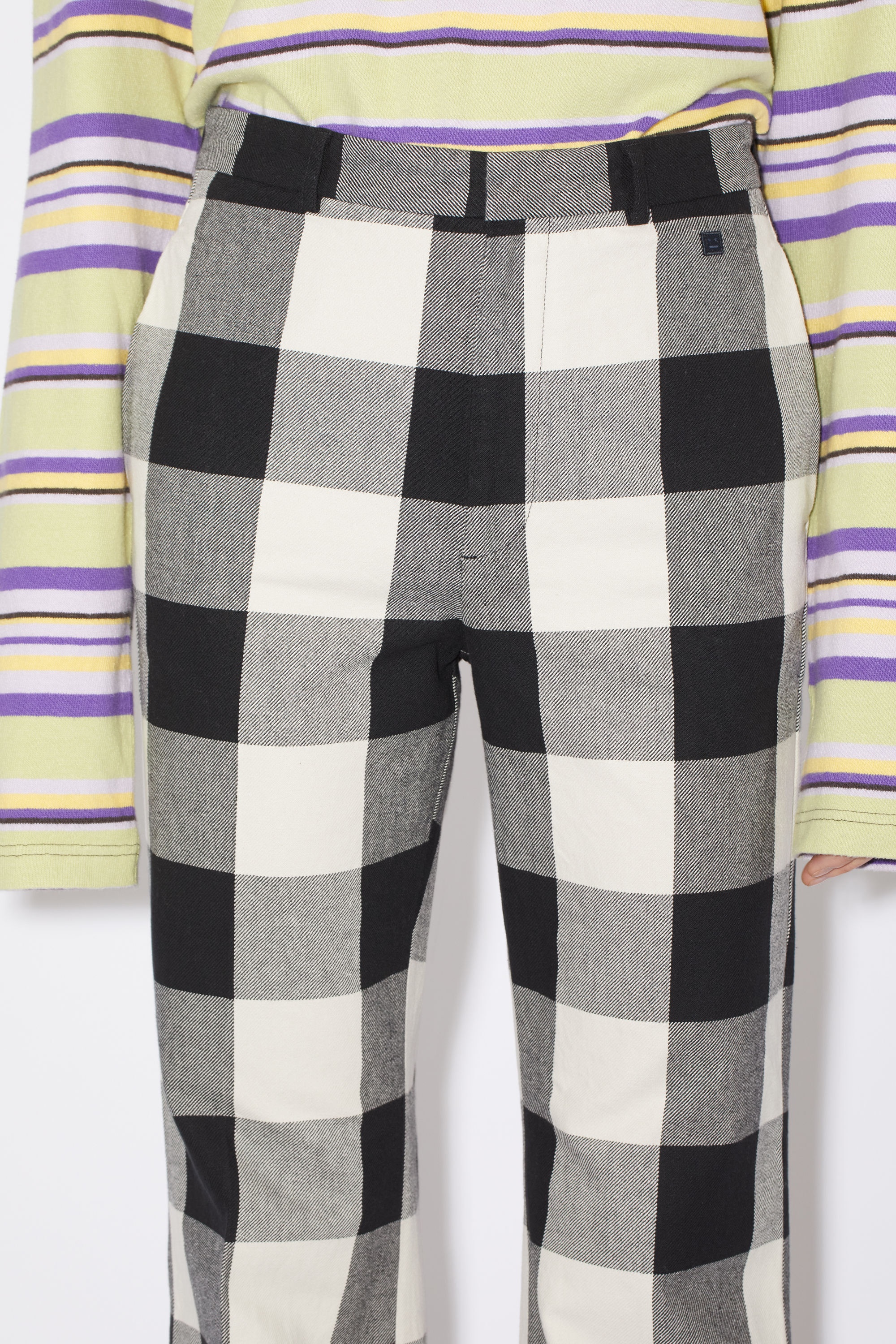 Check trousers - Black/white - 5