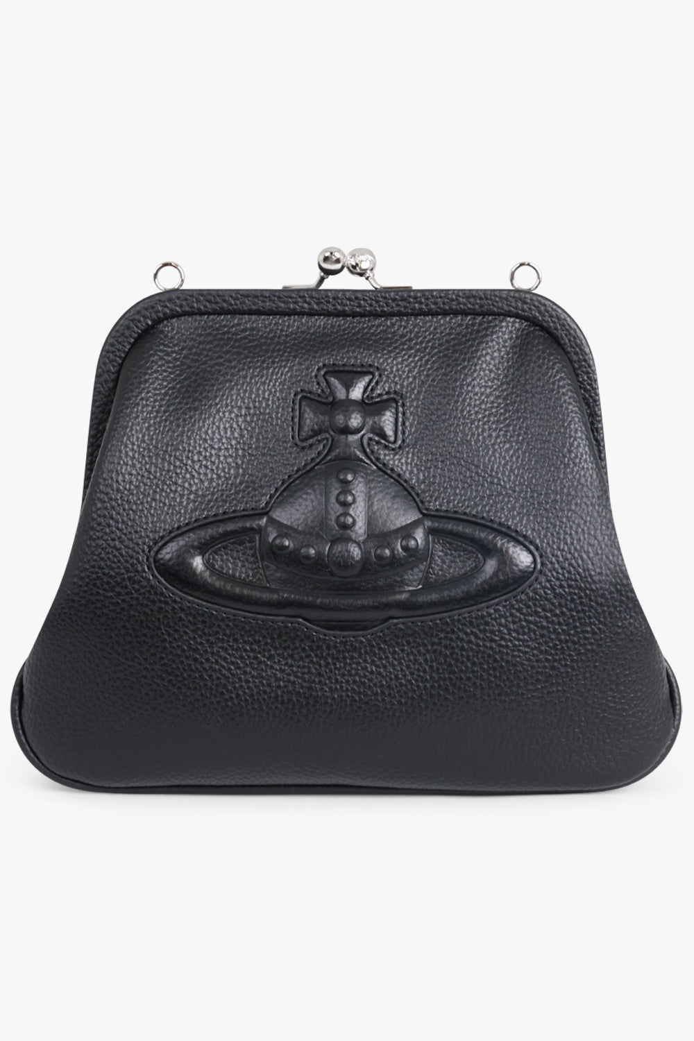 VIVIENNE GRAINED CLUTCH BAG | BLACK - 3