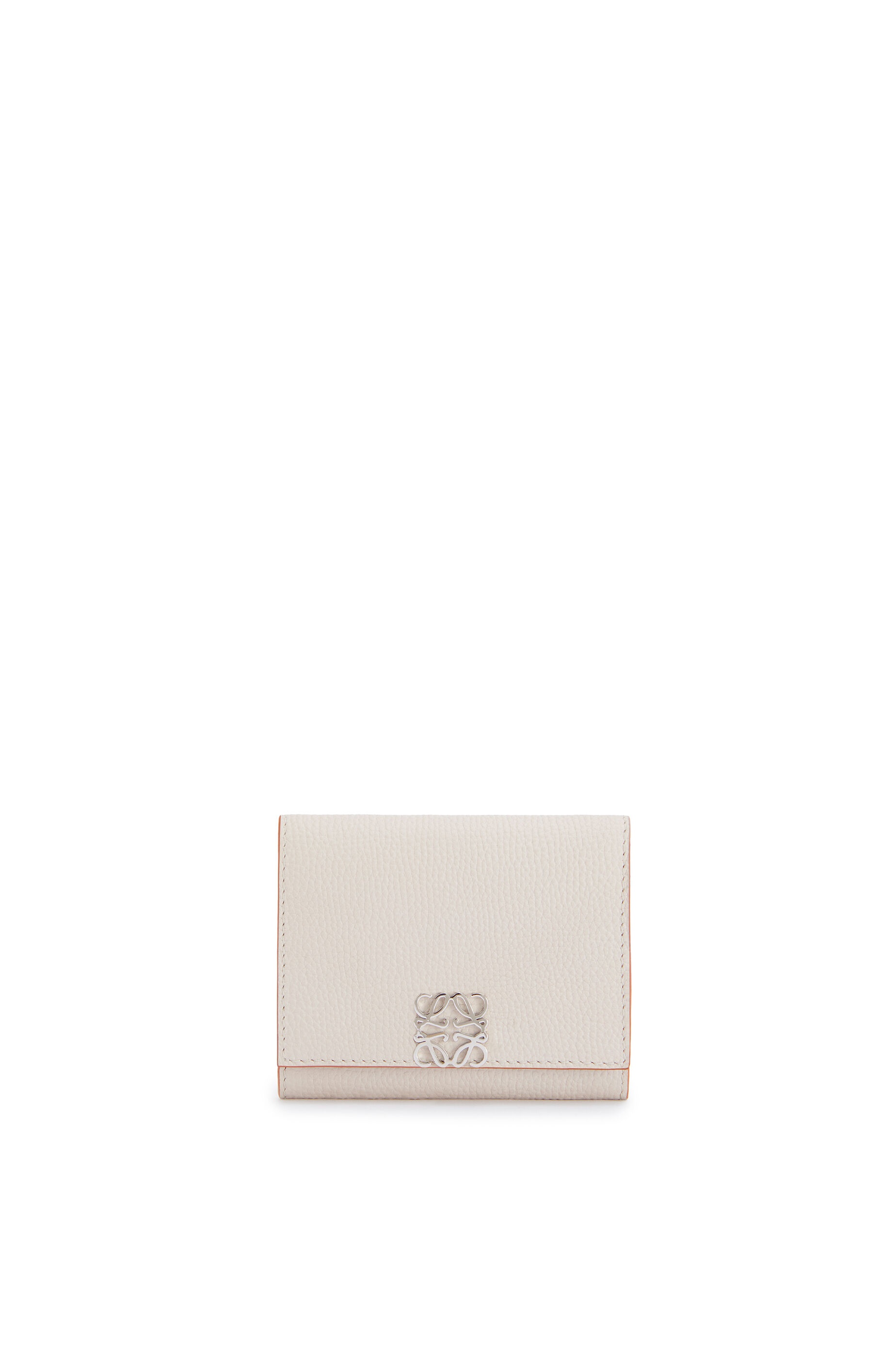 Anagram square coin cardholder in pebble grain calfskin - 1