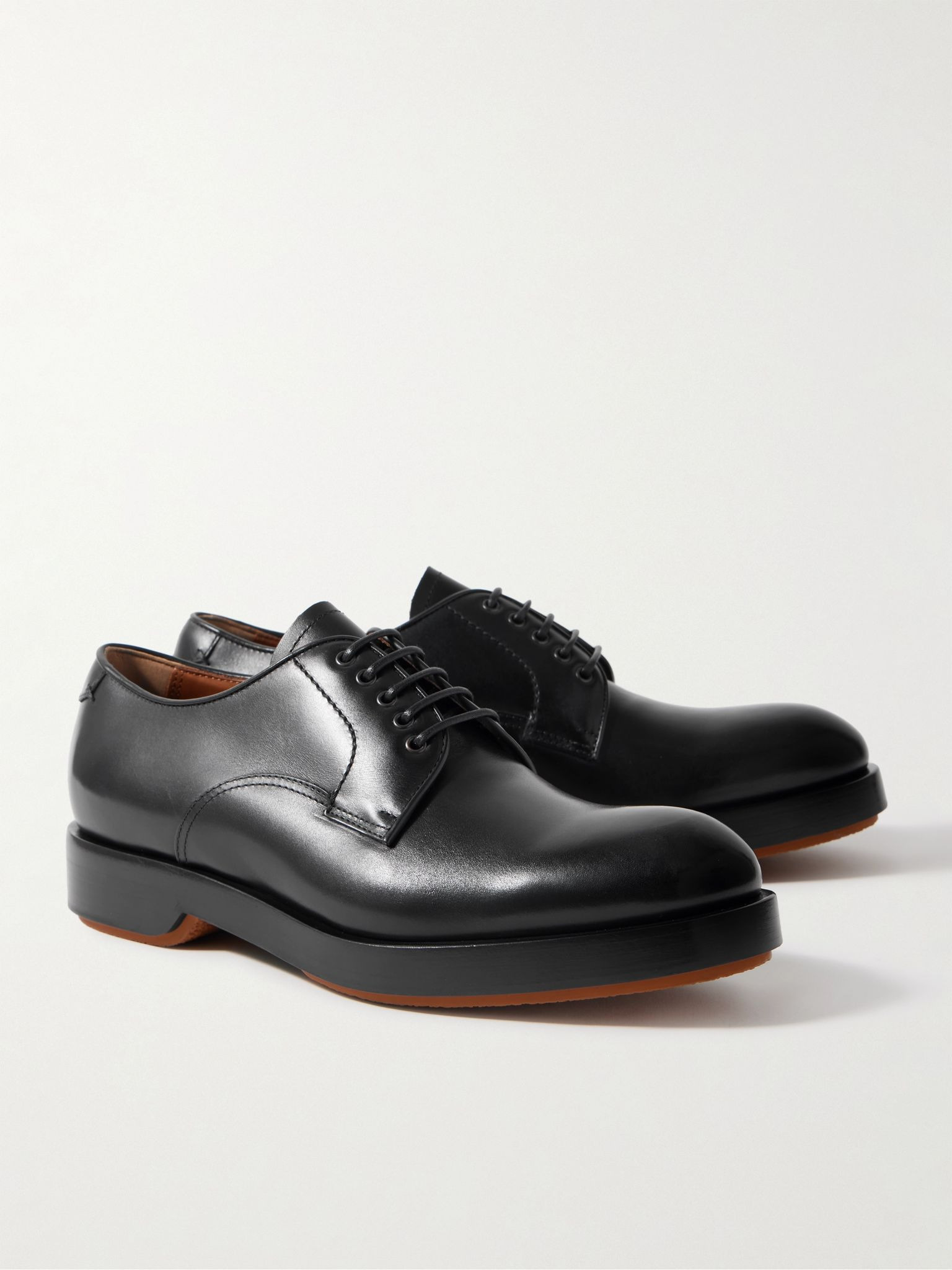 Udine Leather Derby Shoes Black - 4