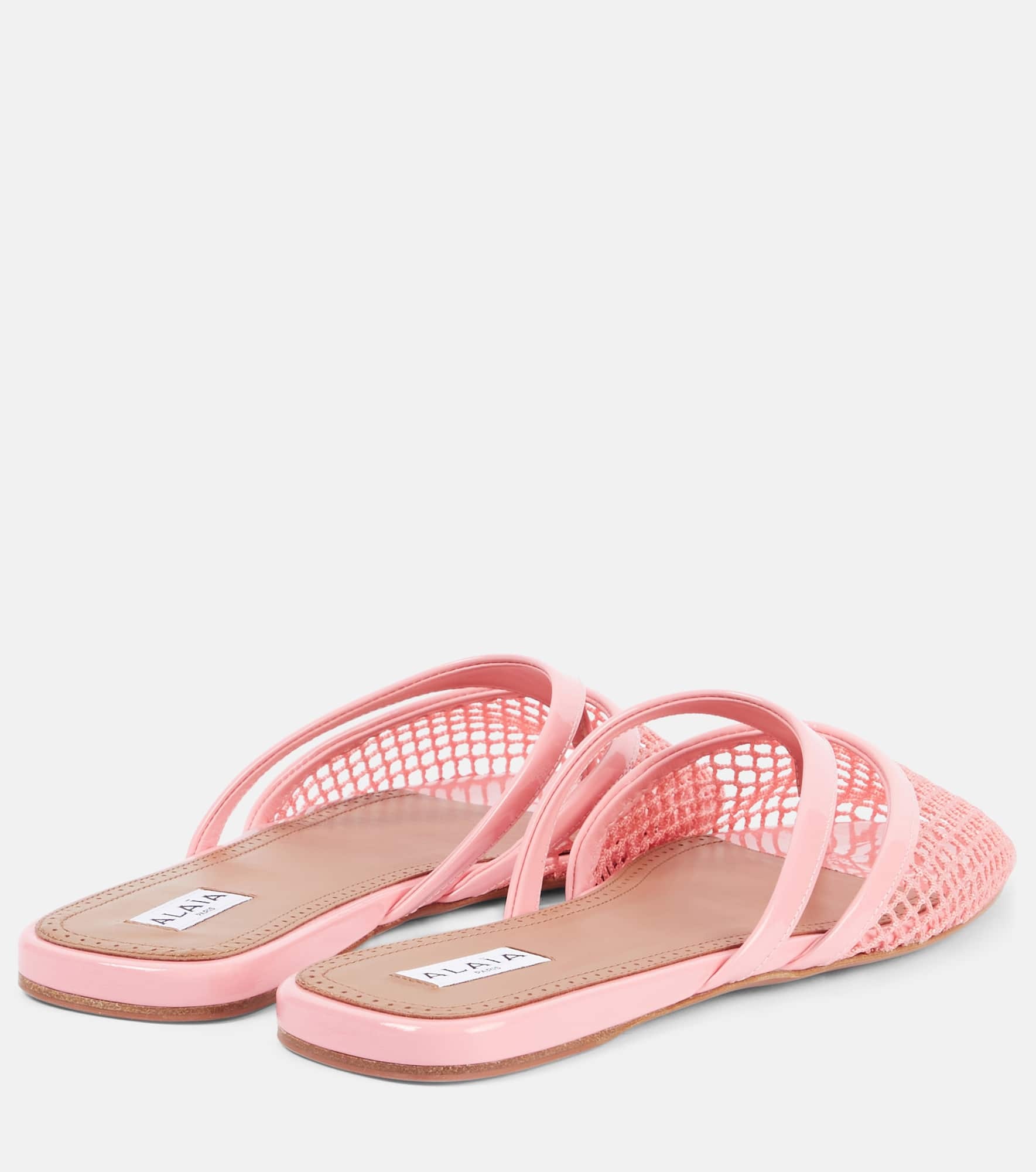 Infradito fishnet mesh mules - 2