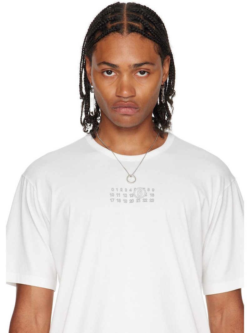 MM6 Maison Margiela Minimal Logo Ring Pendant Necklace outlook