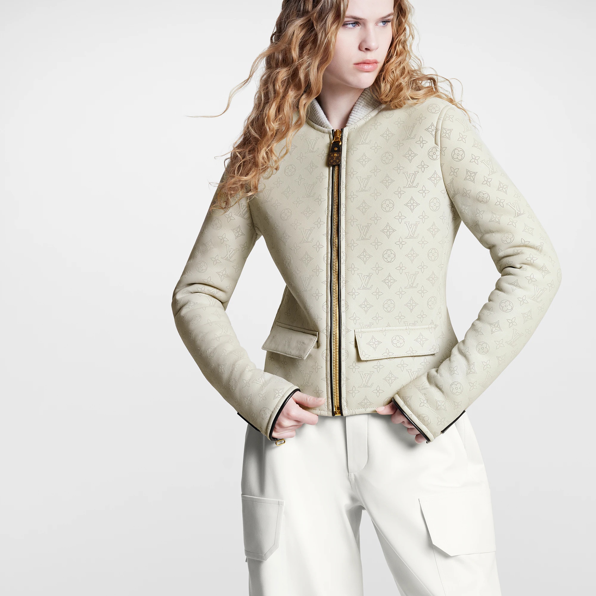 Sporty Mahina Monogram Leather Jacket - 5