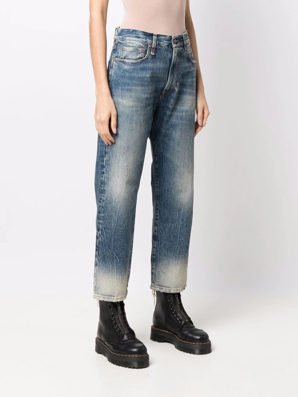Kelly cropped distressed-hem jeans - 3