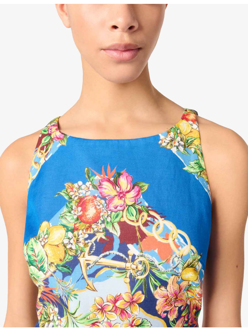 Tropical-Pattern Woven Mini Dress - 6