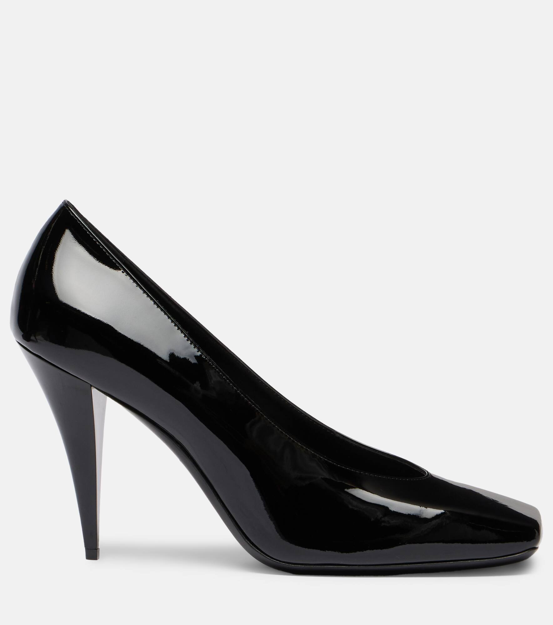 Sliced Square 95 patent leather pumps - 4