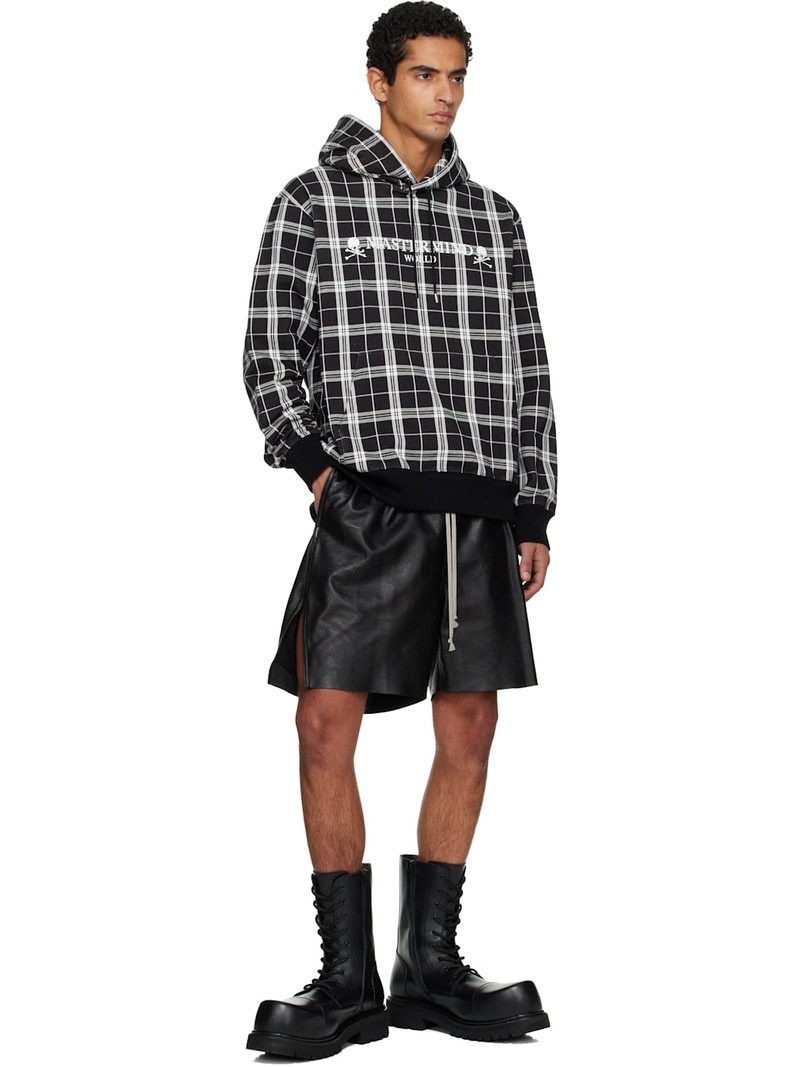 MASTERMIND WORLD Black Plaid OG Logo Hoodie outlook