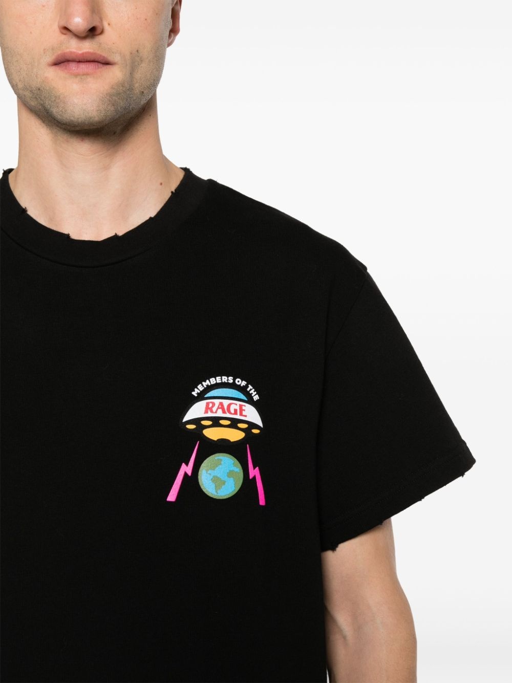 illustration-print cotton T-shirt - 5