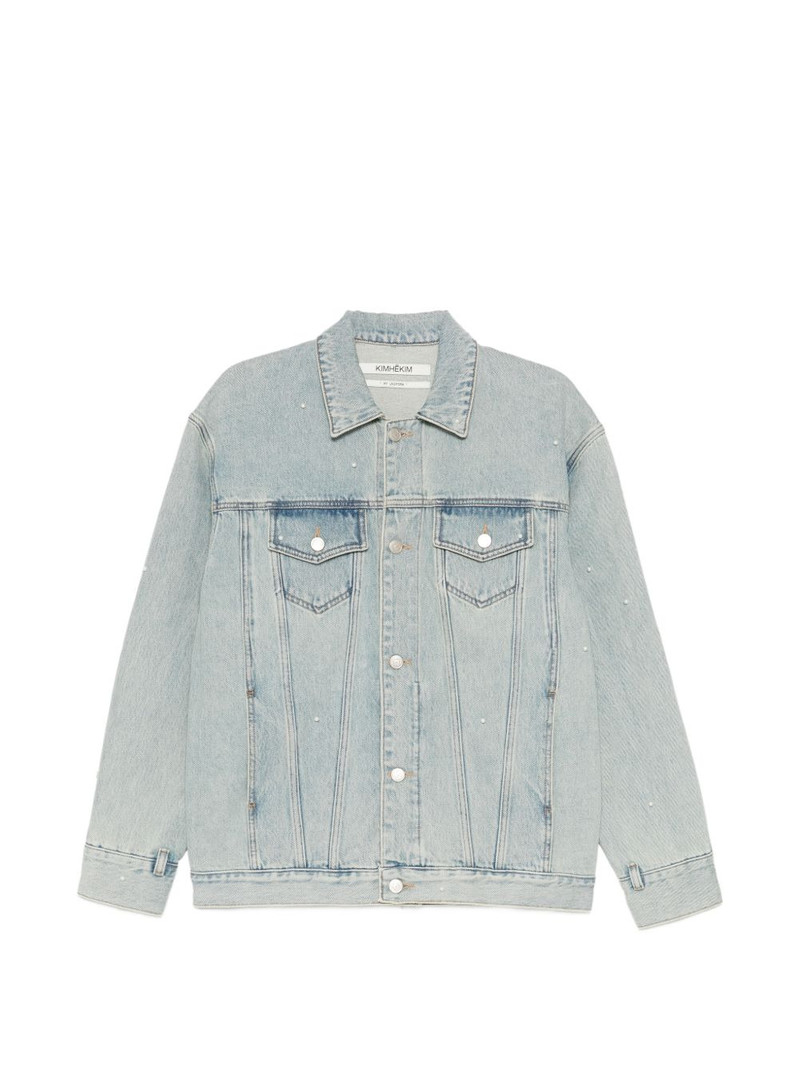 pearl embelished denim jacket 1