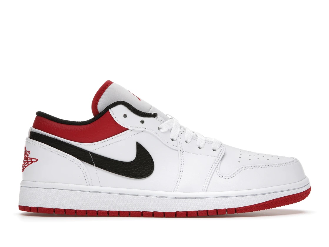 Jordan 1 Low White University Red Black - 1