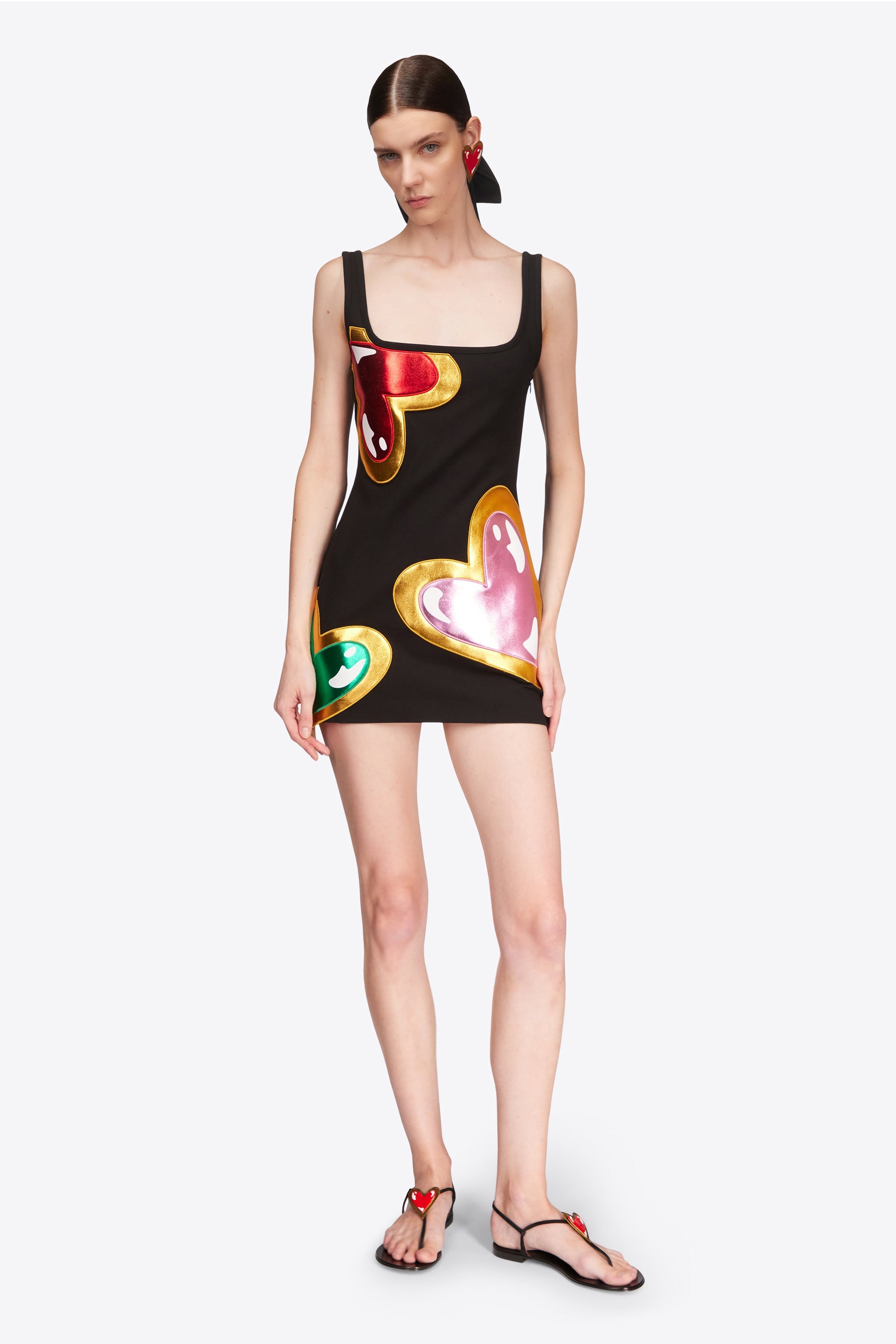COLORBLOCK HEART GEM TANK DRESS - 3