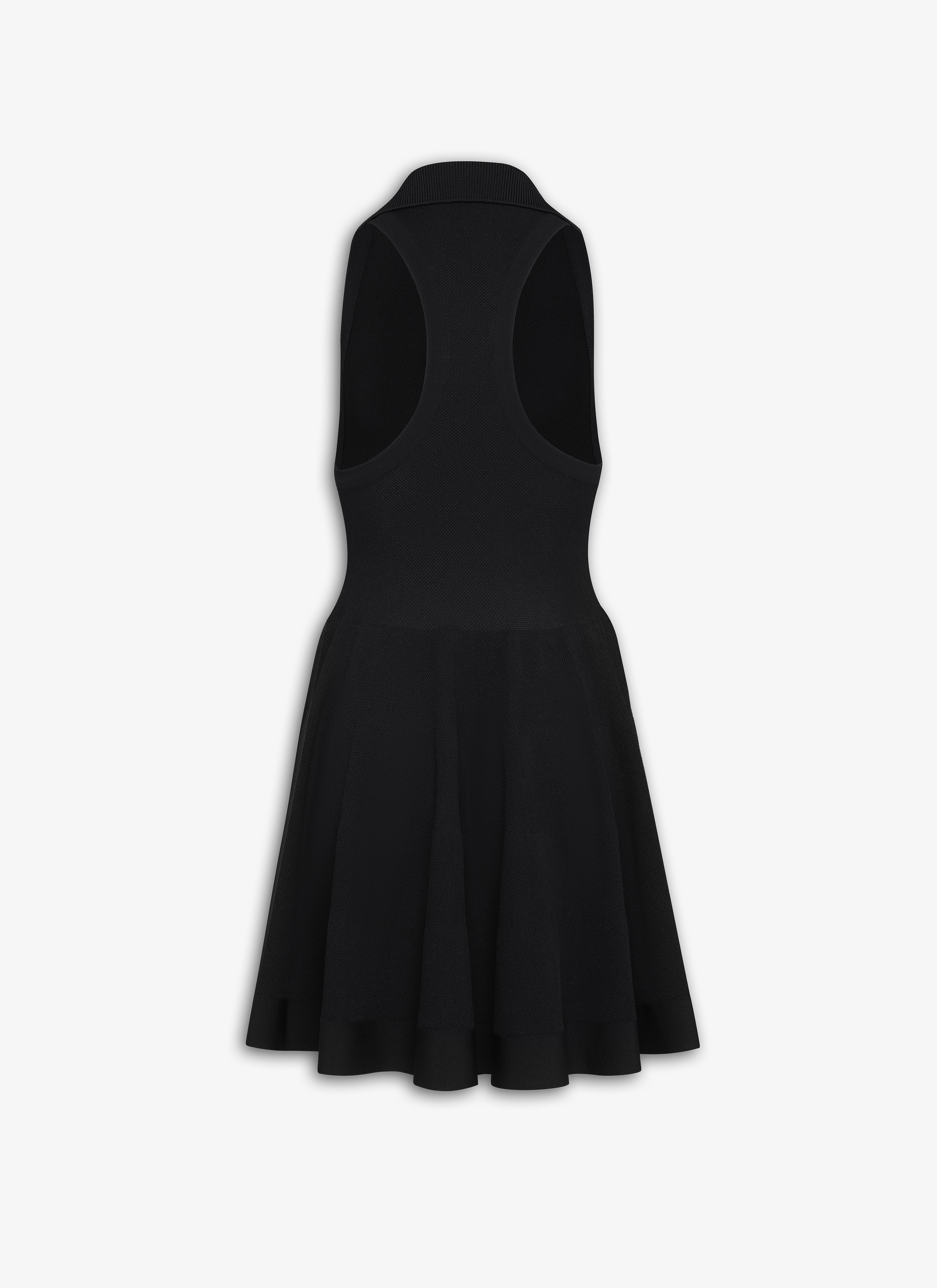 POLO SKATER DRESS IN PIQUE KNIT - 2