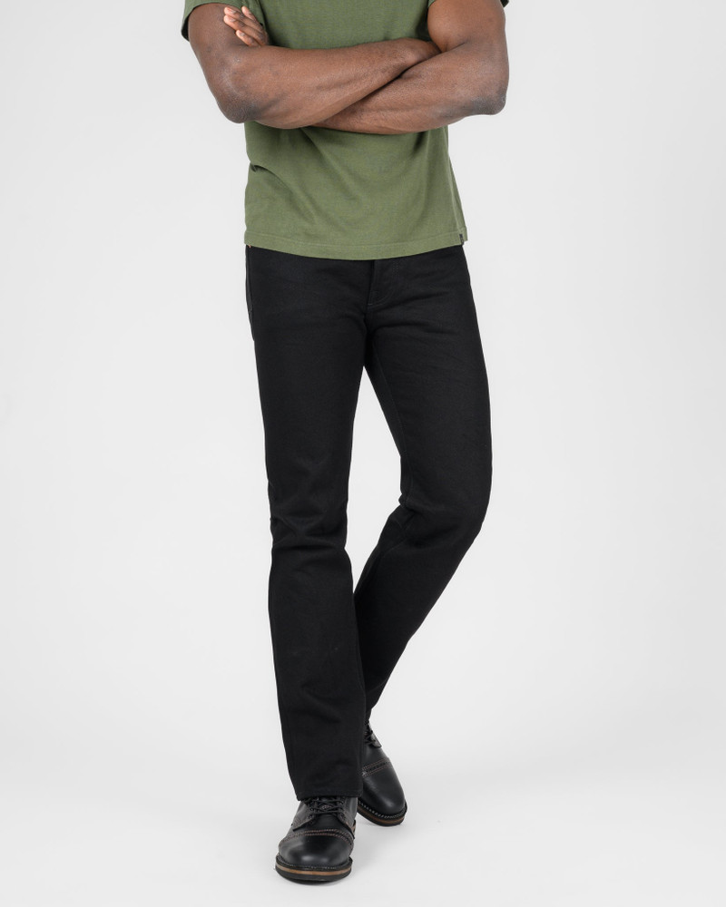 Iron Heart IH-666S-SBG 21OZ SELVEDGE DENIM SLIM STRAIGHT CUT JEANS - SUPERBLACK (FADES TO GREY) outlook