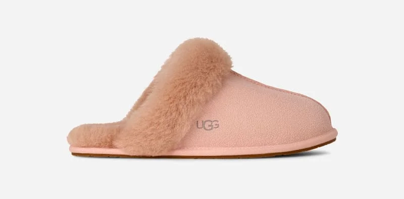 ® Women's Scuffette II Suede Sheepskin Slipper in Beige Blush - 1