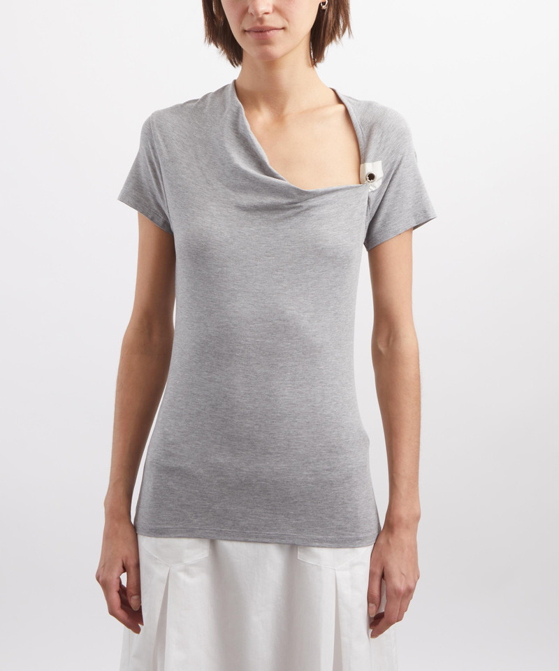paloma wool Miro Grey Draped Neckline Top outlook