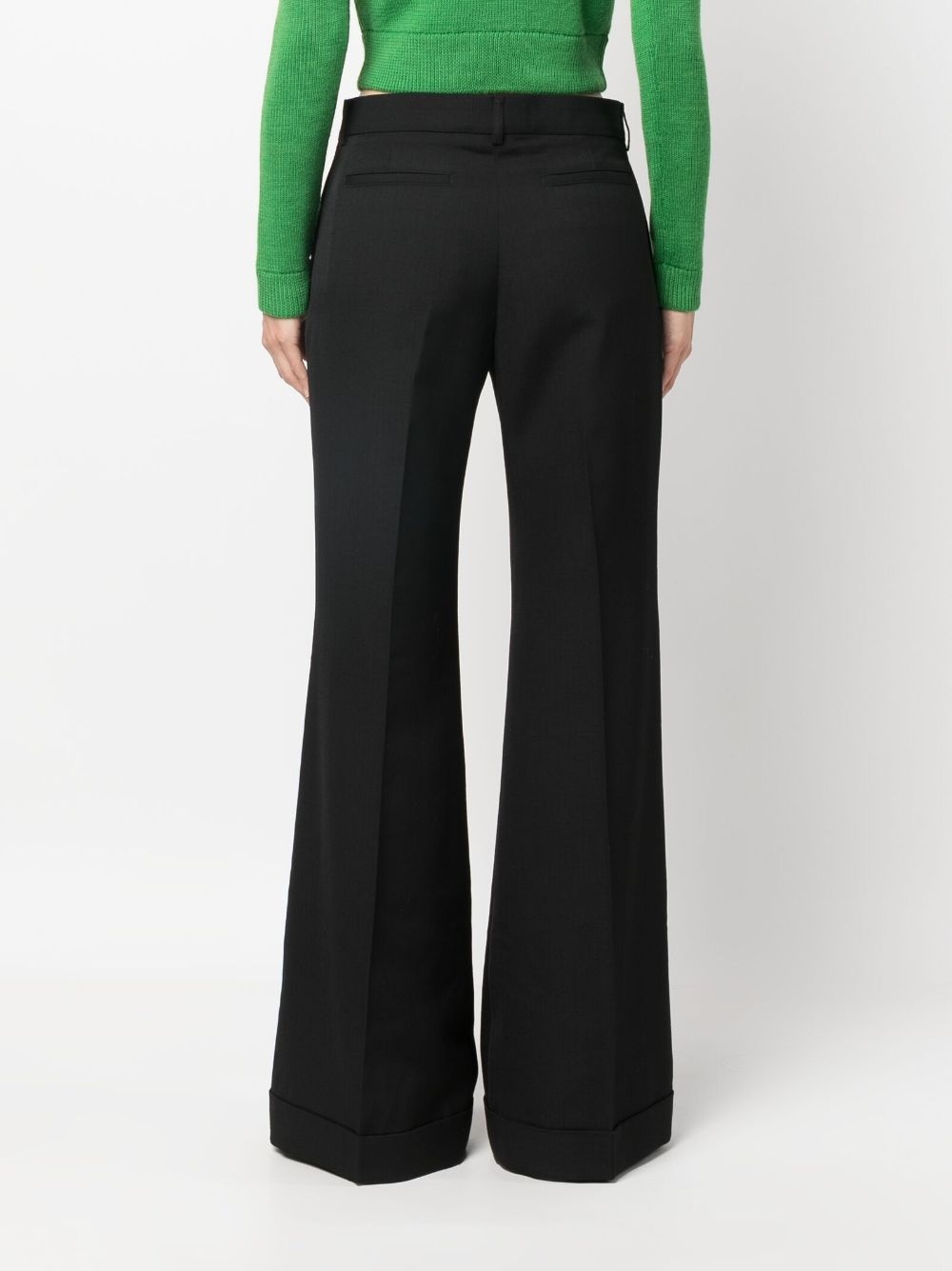 mid-rise flared trousers - 4