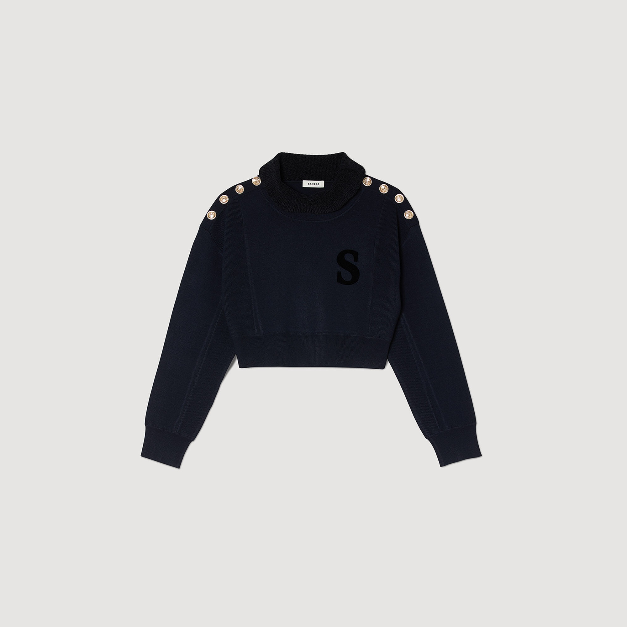 CROPPED TURTLENECK SWEATER - 1