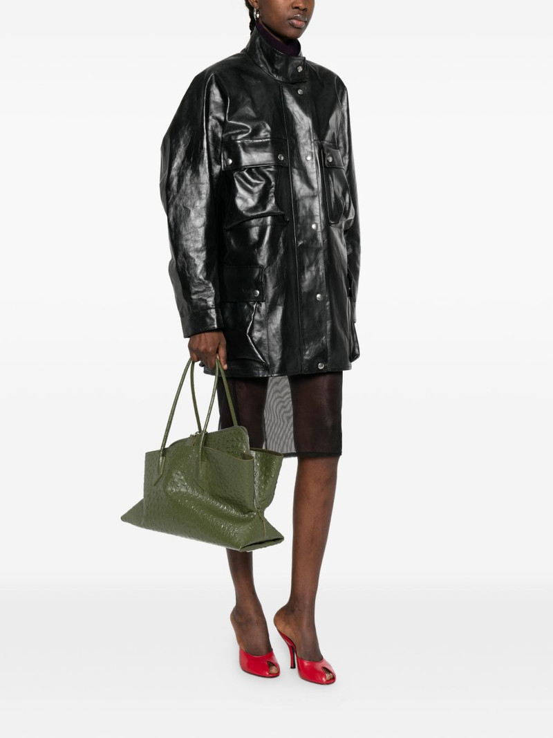 THE ATTICO medium La passeggiata leather tote bag outlook